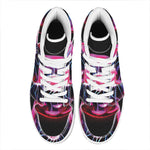 Plasma Ball Print High Top Leather Sneakers