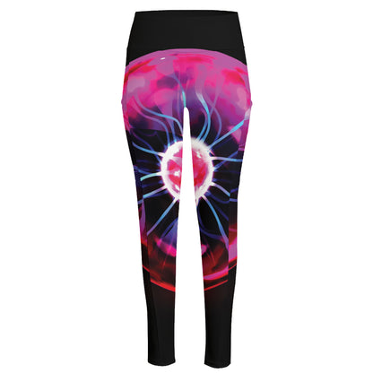 Plasma Ball Print High-Waisted Pocket Leggings