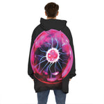 Plasma Ball Print Hoodie Blanket