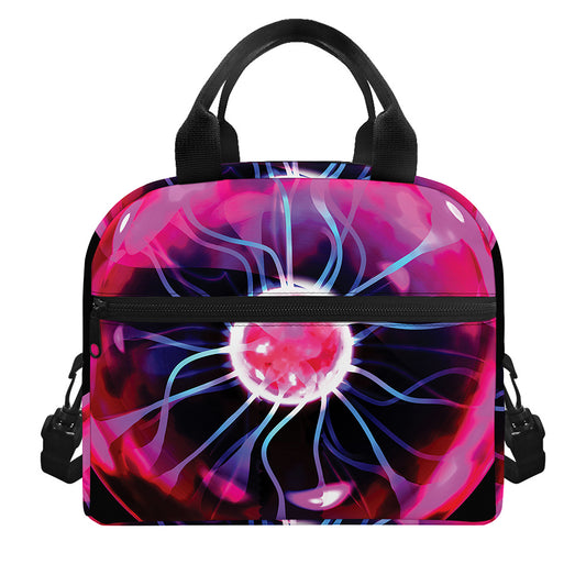 Plasma Ball Print Insulated Lunch Bag