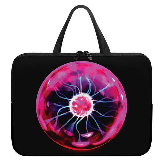 Plasma Ball Print Laptop Sleeve With Handle