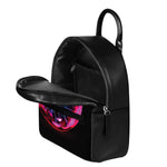 Plasma Ball Print Leather Backpack