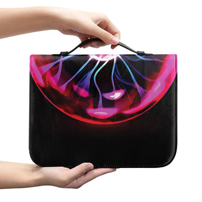 Plasma Ball Print Leather Bible Cover