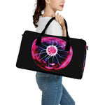Plasma Ball Print Leather Duffle Bag