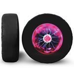 Plasma Ball Print Leather Spare Tire Cover