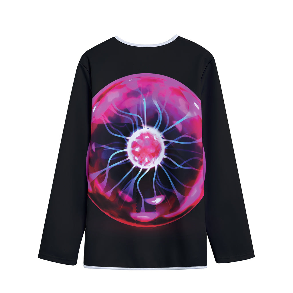 Plasma Ball Print Long Sleeve Short Coat
