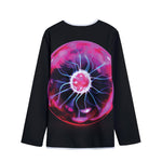 Plasma Ball Print Long Sleeve Short Coat