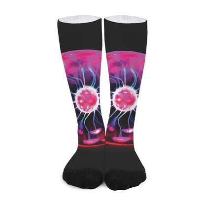 Plasma Ball Print Long Socks