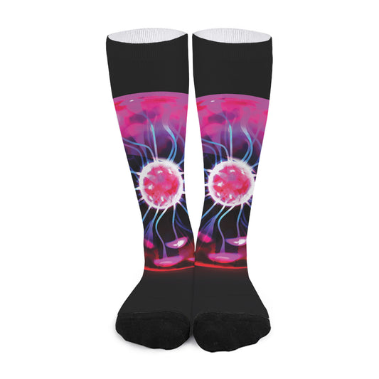 Plasma Ball Print Long Socks