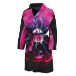 Plasma Ball Print Men's Bathrobe