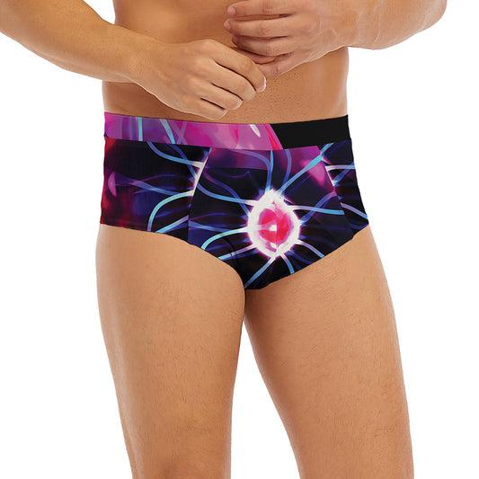 Plasma Ball Print Men's Briefs