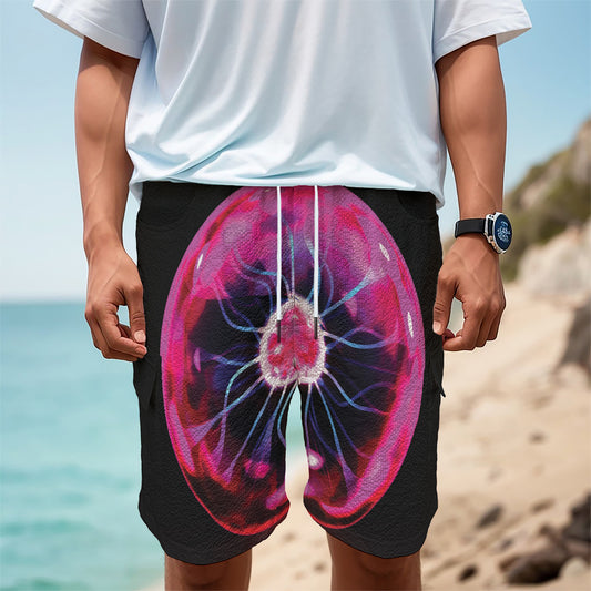 Plasma Ball Print Men's Cargo Shorts