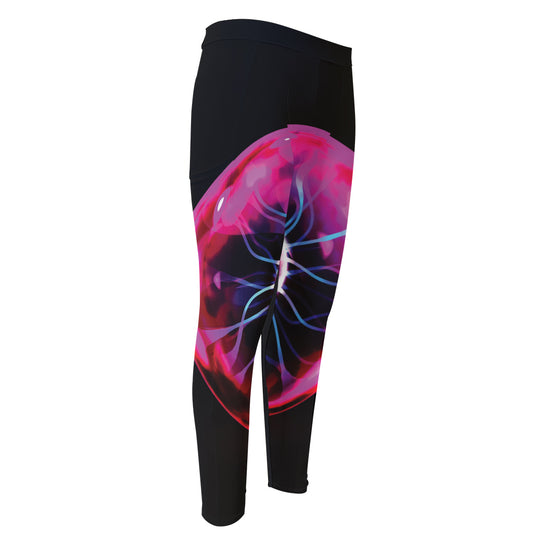 Plasma Ball Print Men's Compression Pants