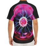 Plasma Ball Print Men's Deep V-Neck Shirt