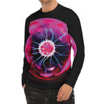 Plasma Ball Print Men's Long Sleeve Rash Guard