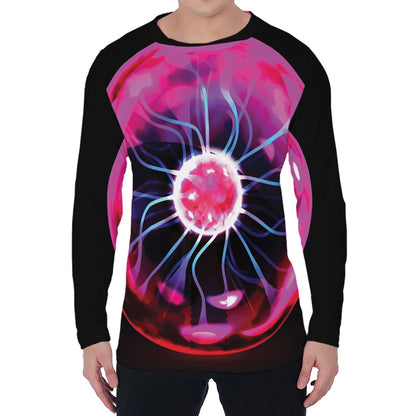 Plasma Ball Print Men's Long Sleeve T-Shirt