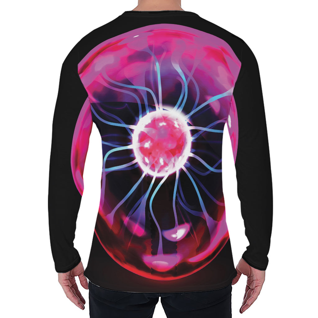 Plasma Ball Print Men's Long Sleeve T-Shirt