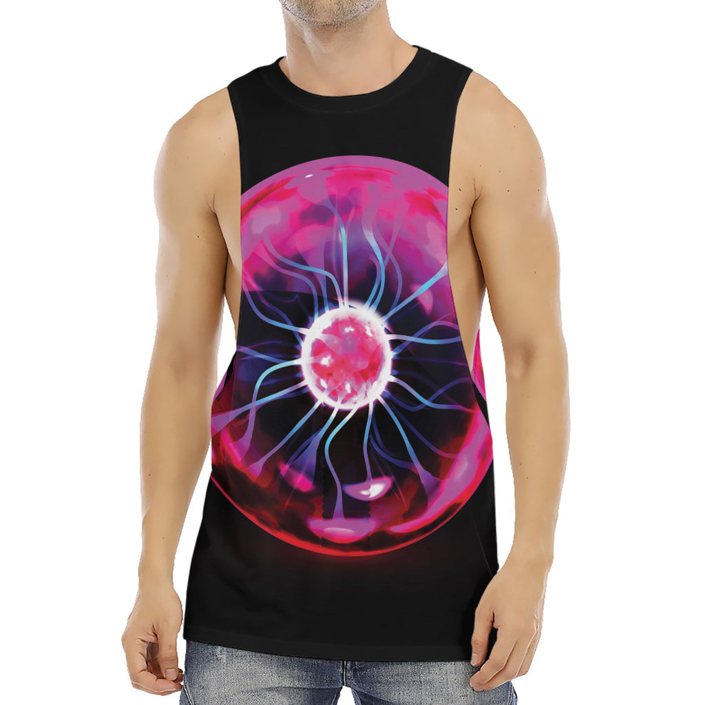 Plasma Ball Print Men's Muscle Tank Top