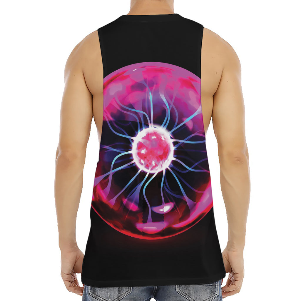 Plasma Ball Print Men's Muscle Tank Top