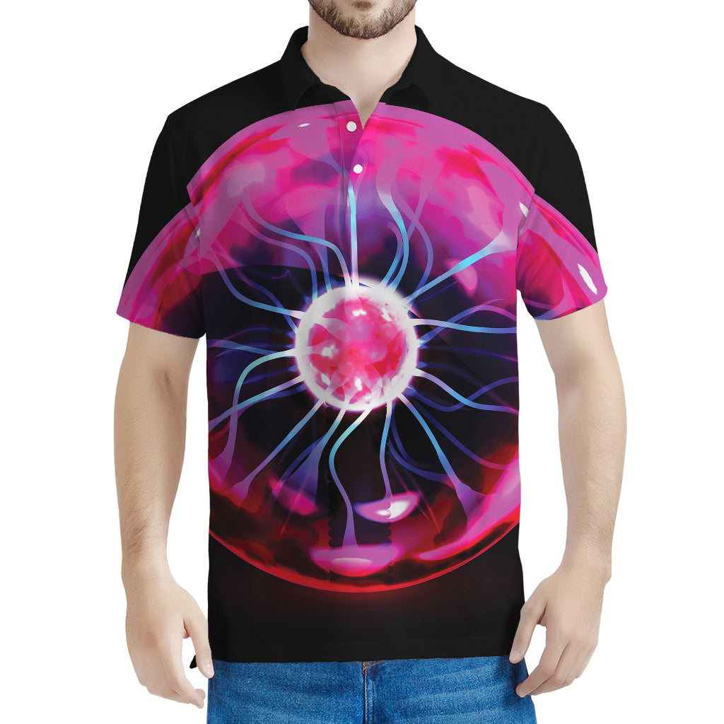 Plasma Ball Print Men's Polo Shirt