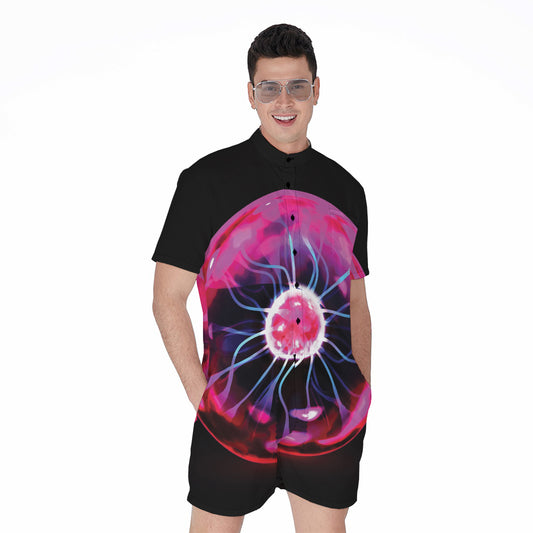 Plasma Ball Print Men's Rompers