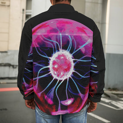 Plasma Ball Print Men's Shirt Jacket