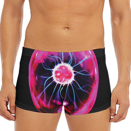 Plasma Ball Print Men's Short Boxer Briefs