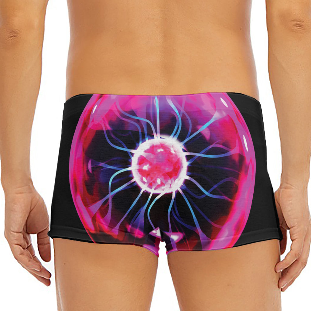 Plasma Ball Print Men's Short Boxer Briefs