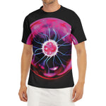 Plasma Ball Print Men's Short Sleeve Rash Guard