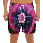 Plasma Ball Print Men's Split Running Shorts