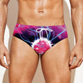 Plasma Ball Print Men's Swim Briefs