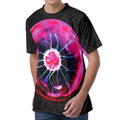 Plasma Ball Print Men's Velvet T-Shirt