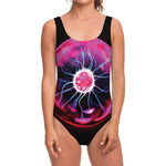 Plasma Ball Print One Piece Swimsuit