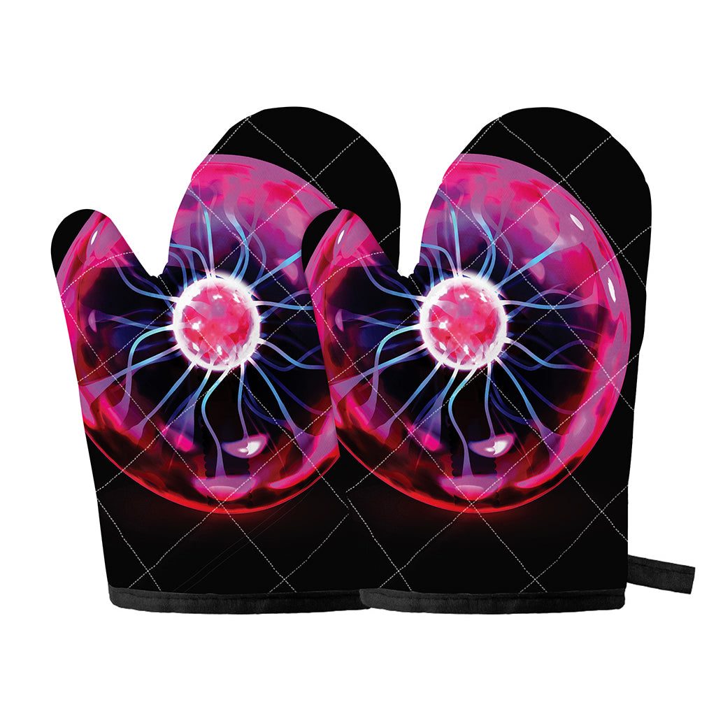 Plasma Ball Print Oven Mitts