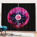 Plasma Ball Print Pencil Pleat Curtains