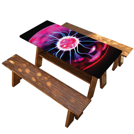 Plasma Ball Print Picnic Table Cover