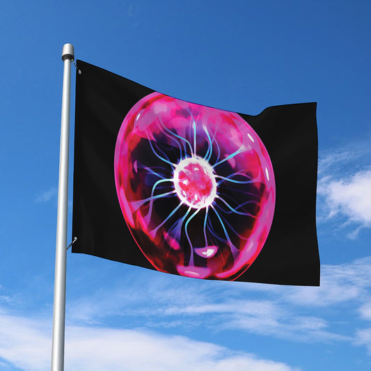 Plasma Ball Print Polyester Flag
