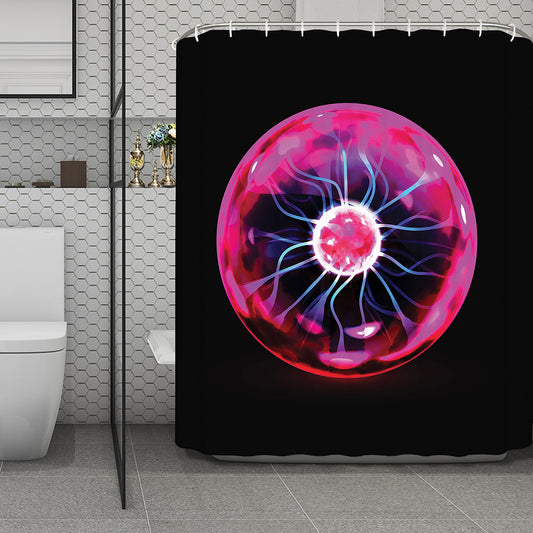 Plasma Ball Print Polyester Shower Curtain
