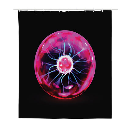 Plasma Ball Print Polyester Shower Curtain