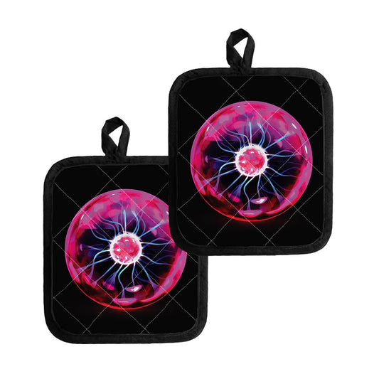 Plasma Ball Print Pot Holders
