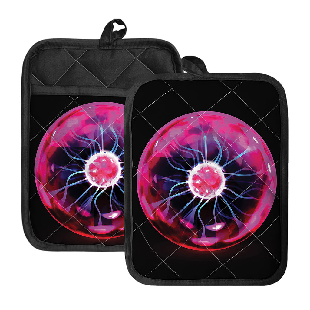Plasma Ball Print Pot Holders With Pocket
