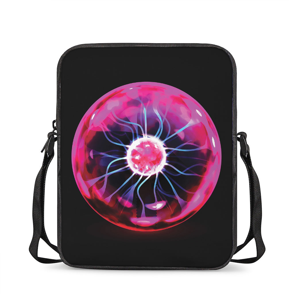 Plasma Ball Print Rectangular Crossbody Bag