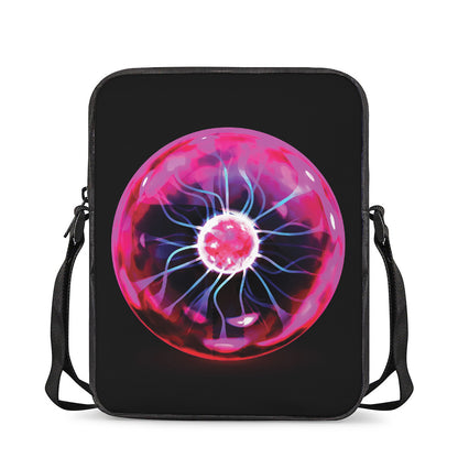 Plasma Ball Print Rectangular Crossbody Bag