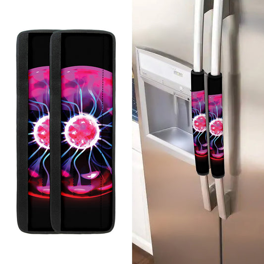 Plasma Ball Print Refrigerator Handle Covers