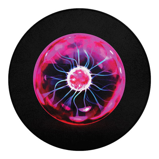 Plasma Ball Print Round Blanket