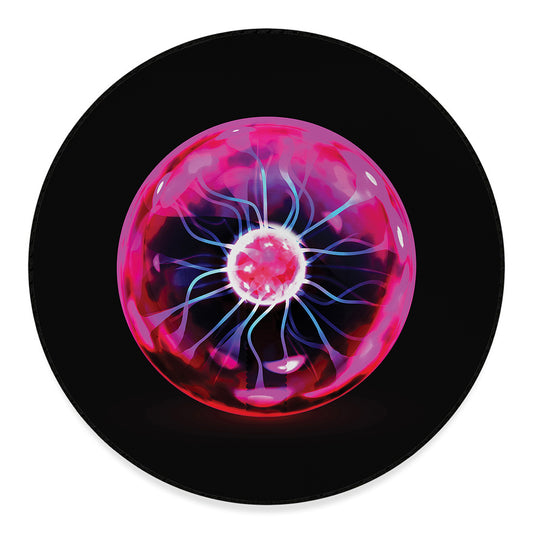 Plasma Ball Print Round Floor Mat