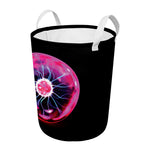 Plasma Ball Print Round Laundry Basket
