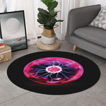 Plasma Ball Print Round Rug
