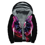 Plasma Ball Print Sherpa Lined Zip Up Hoodie