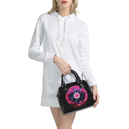 Plasma Ball Print Shoulder Handbag